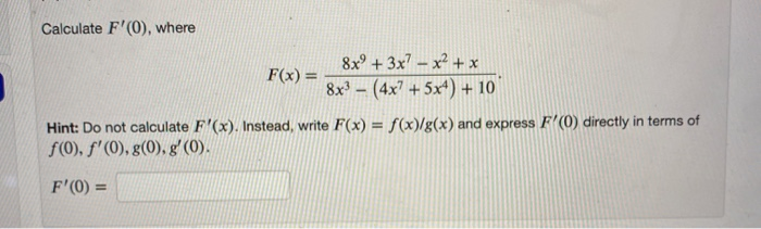 Solved Calculate F X In Terms Of P X Q X And R X Chegg Com