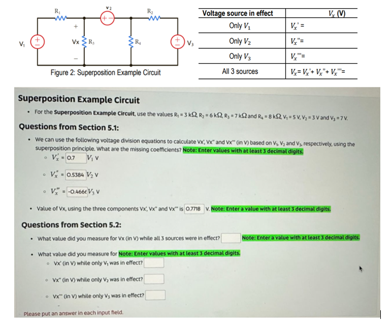 Solved Superposition Example CircuitFor the Superposition | Chegg.com