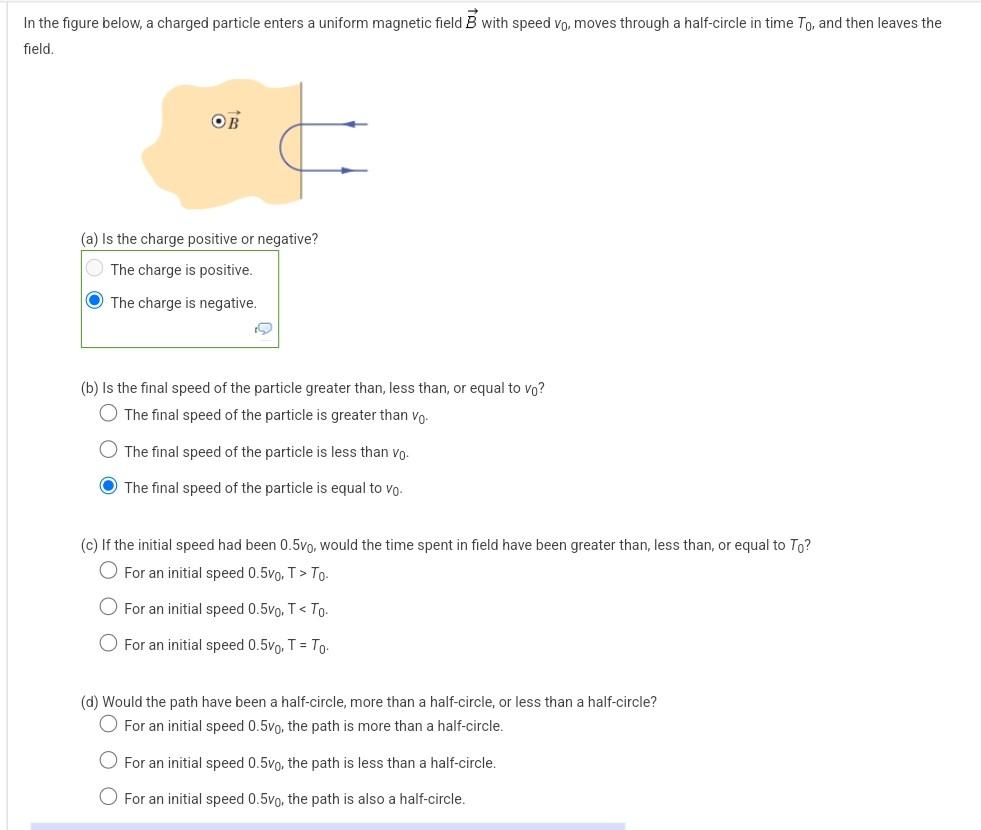 Solved In The Figure Below, A Charged Particle Enters A | Chegg.com