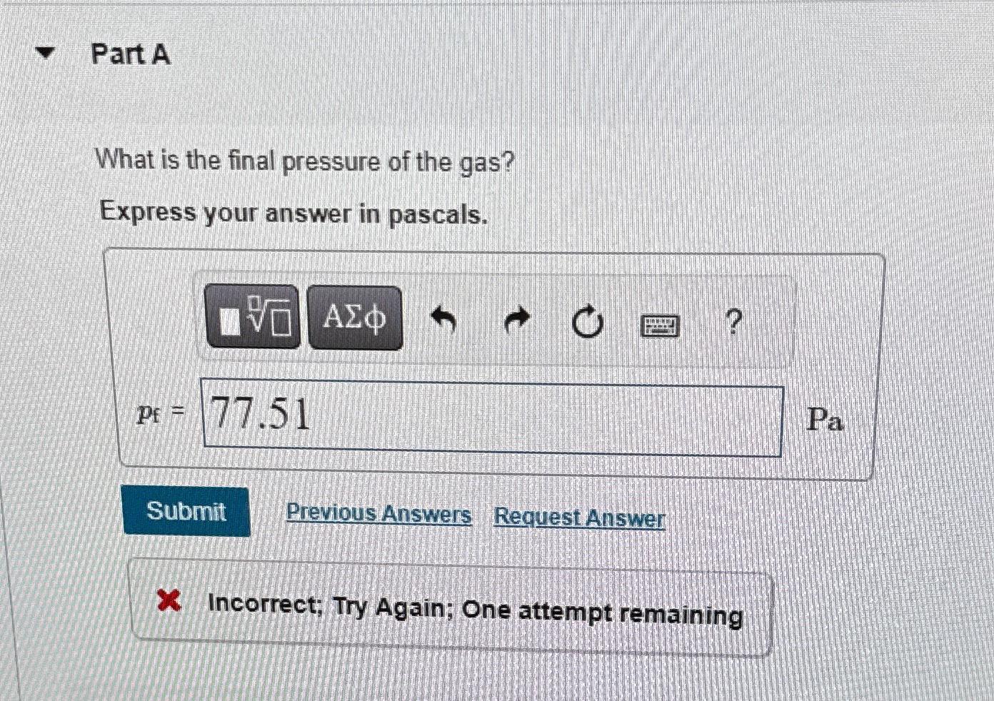 Solved 0.29mol of argon gas is admitted to an evacuated | Chegg.com