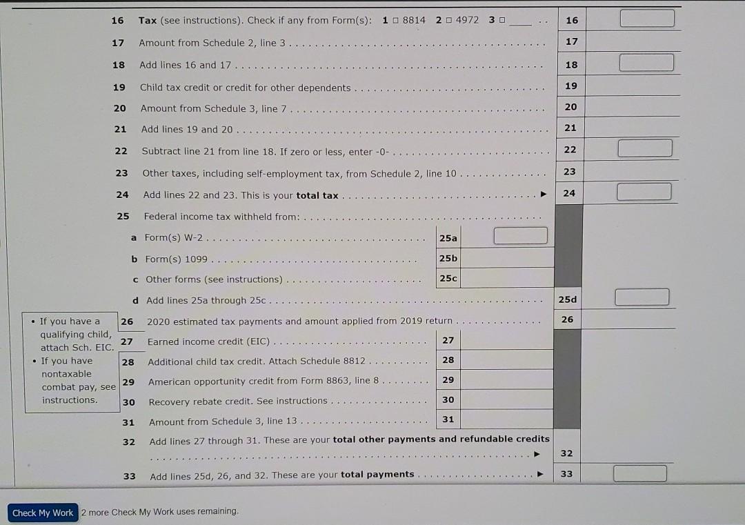 Instructions Maria S W 2 Form Form 1040 Tax Table Chegg Com