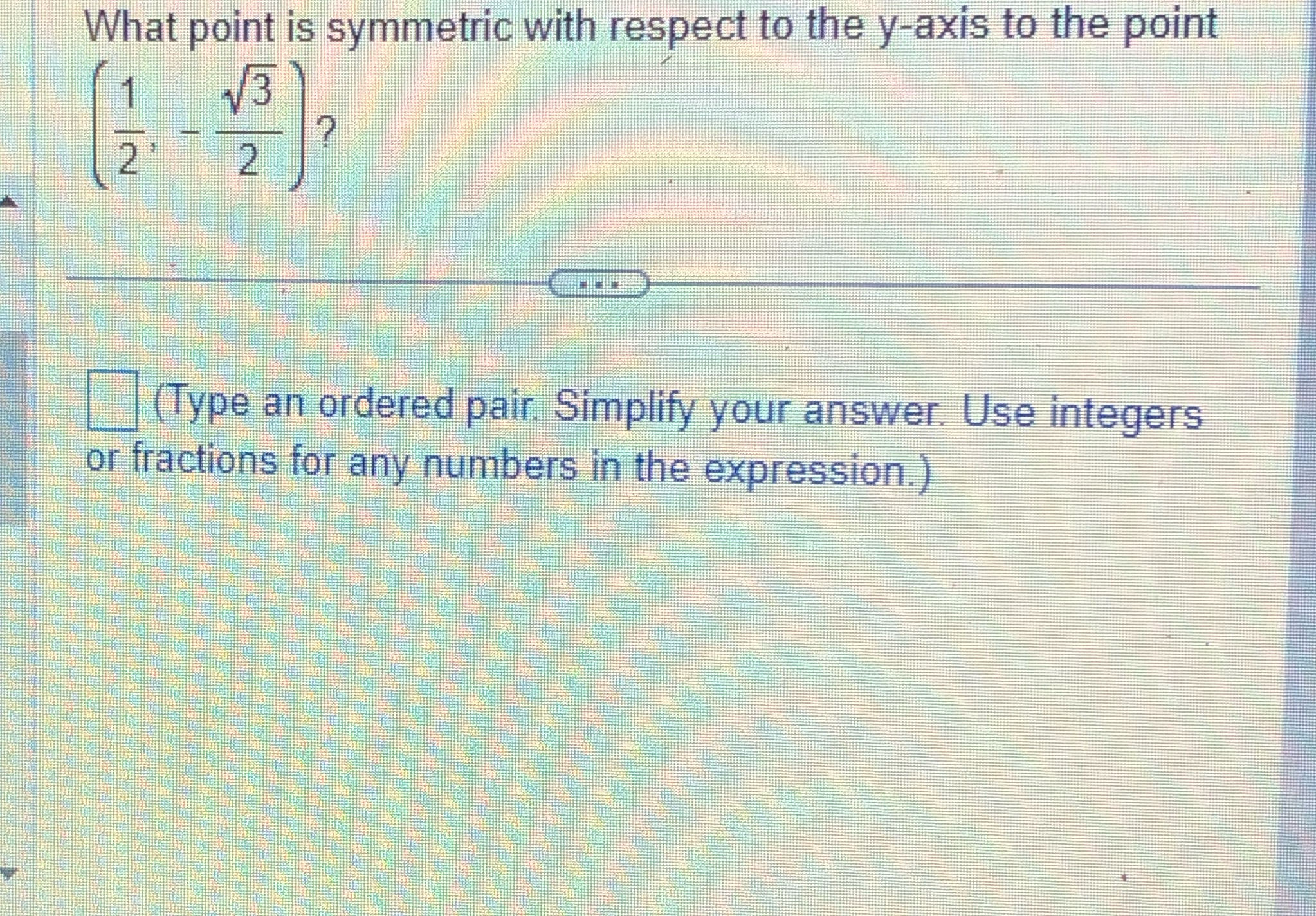 Solved What point is symmetric with respect to the y-axis to | Chegg.com