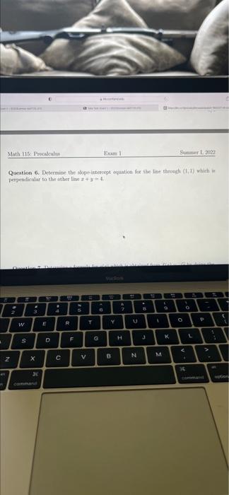 Solved Math 115: Precalculus Exam 1 Summer 1, 2022 Question | Chegg.com