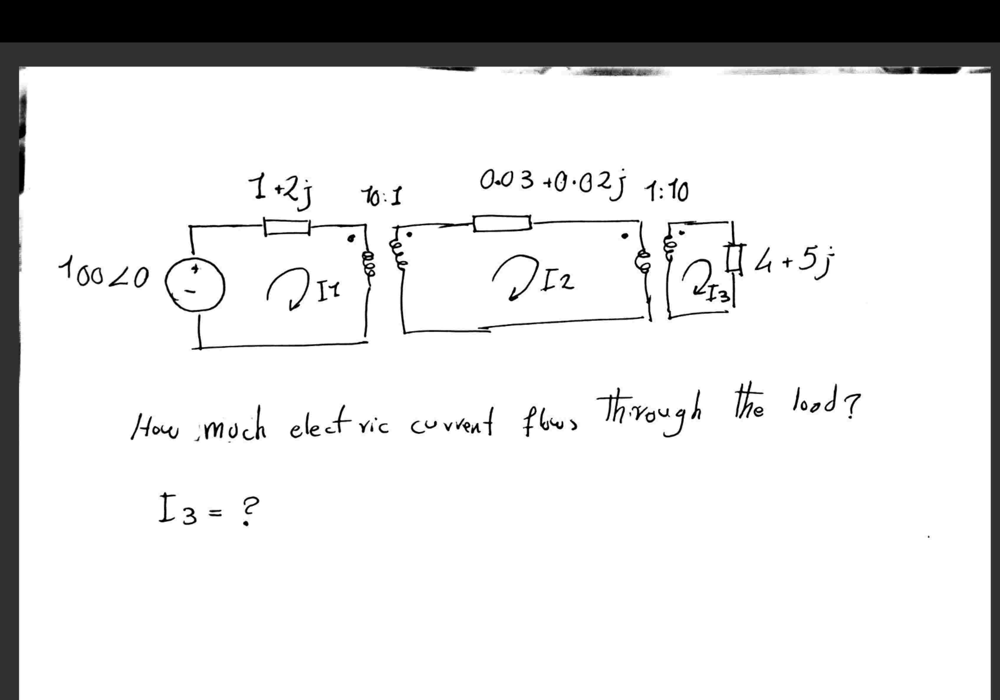Solved How much elect ric current flows through the lood? | Chegg.com