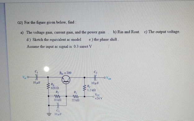 Solved 02) For the figure given below, find a) The voltage | Chegg.com