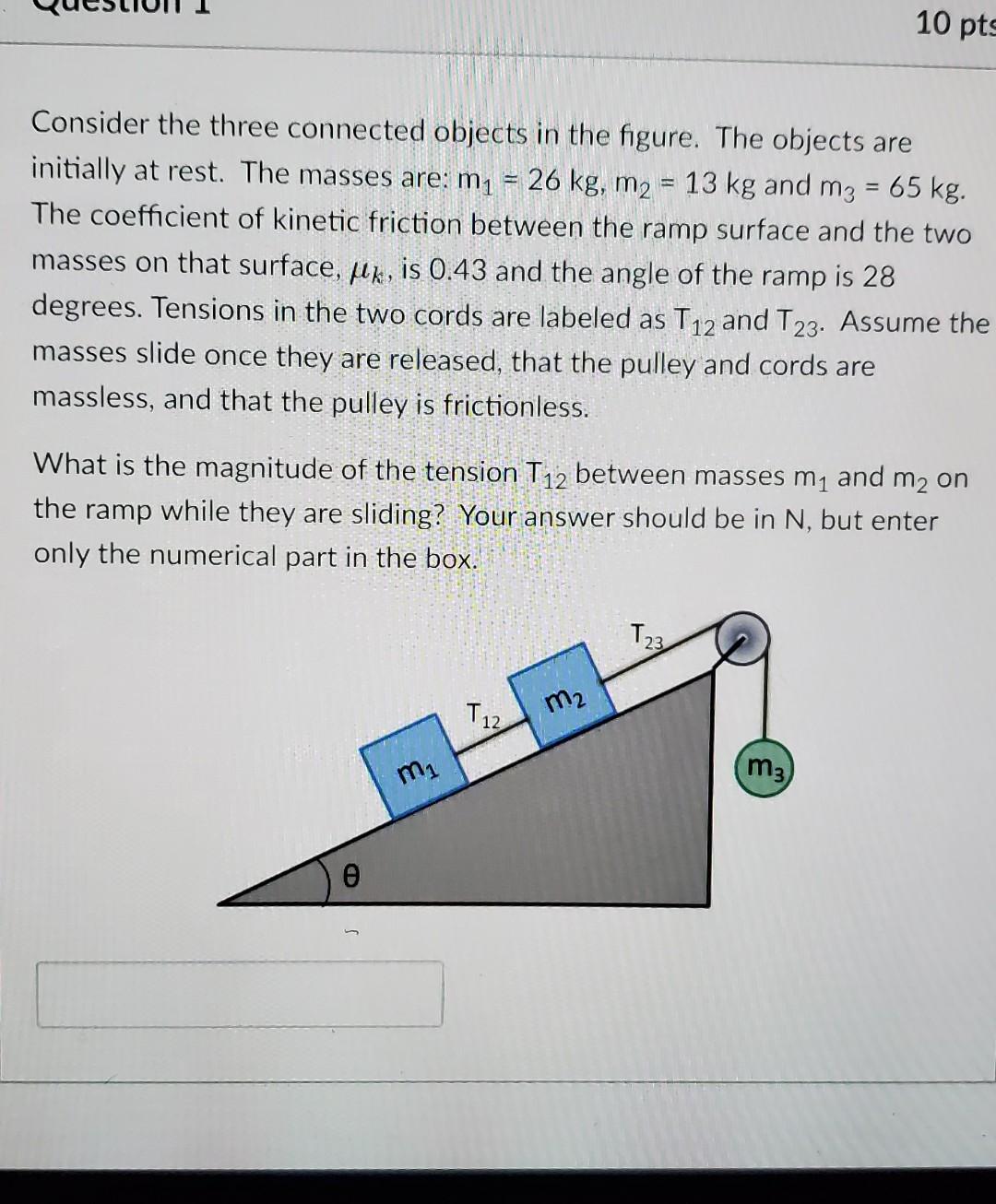 Solved Consider the three connected objects in the figure. | Chegg.com