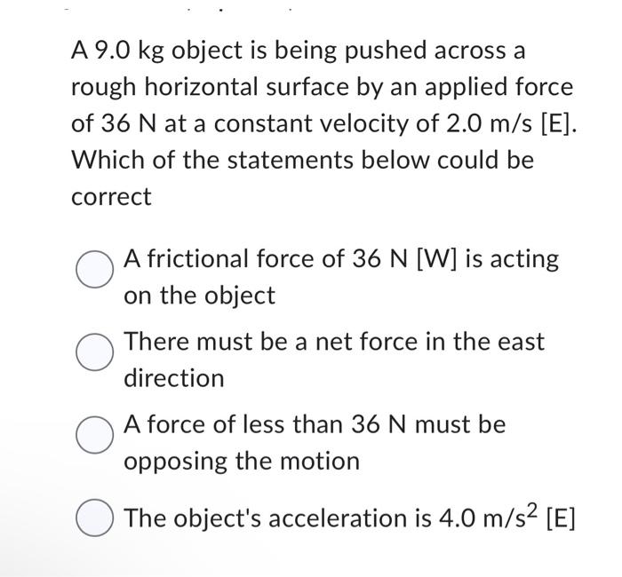 Solved rough horizontal surface by an applied force of 36 N | Chegg.com