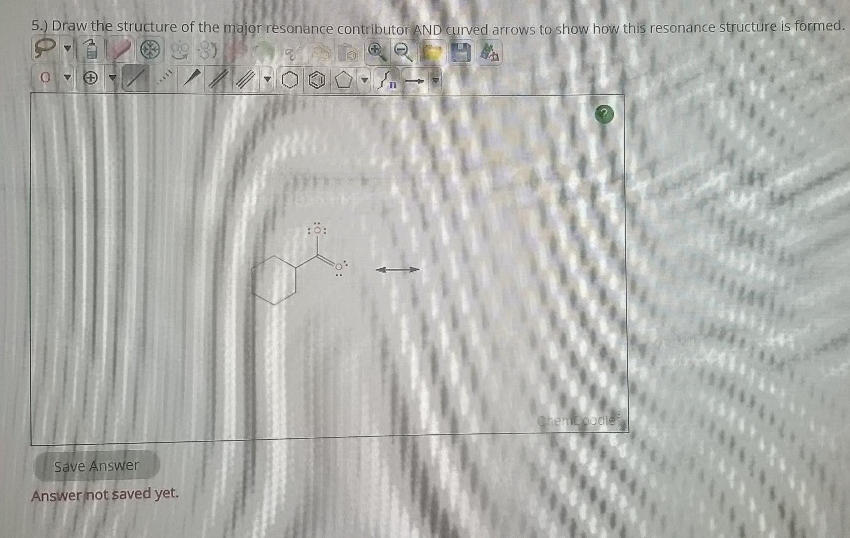 Solved 3.) Draw The Structure Of The Major Resonance | Chegg.com