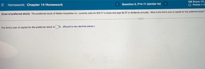 Solved = Homework: Chapter 14 Homework Question 5, P14-11 | Chegg.com