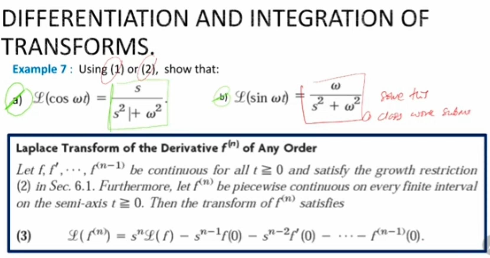 Solved DIFFERENTIATION AND INTEGRATION OF TRANSFORMS. | Chegg.com