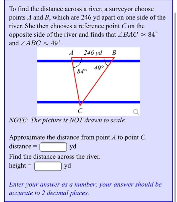 Solved Points A and B are separated by a lake. To find the | Chegg.com
