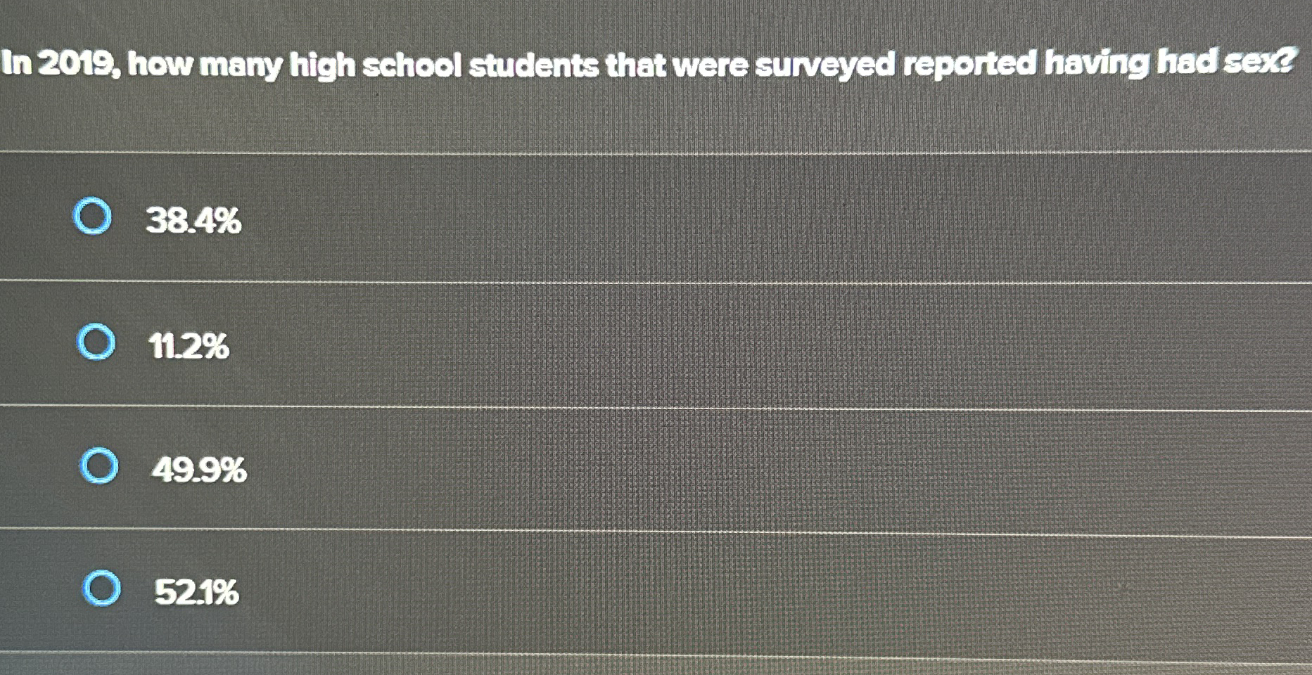 Solved In 2019, ﻿how many high school students that were | Chegg.com