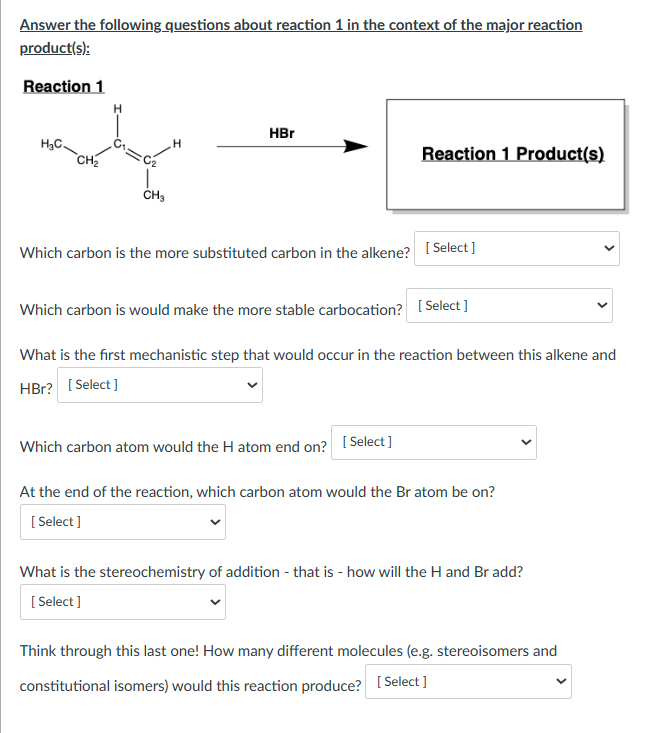 Solved Answer the following questions about reaction 1 ﻿in | Chegg.com