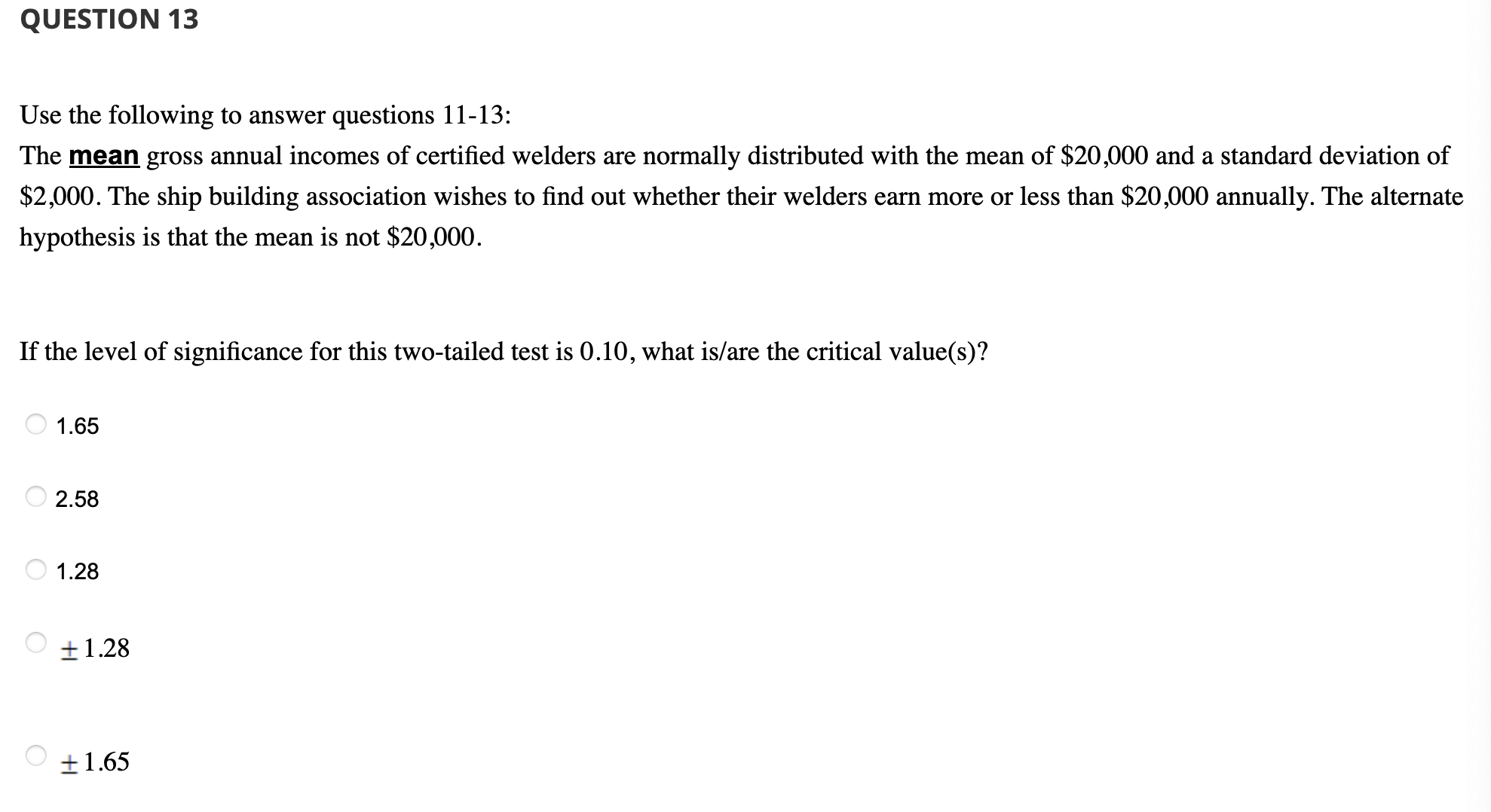 Solved QUESTION 11Use the following to answer questions | Chegg.com