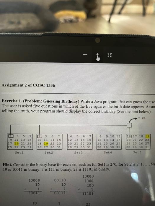 Solved Assignment 2 of COSC 1336 Exercise 1. (Problem: | Chegg.com