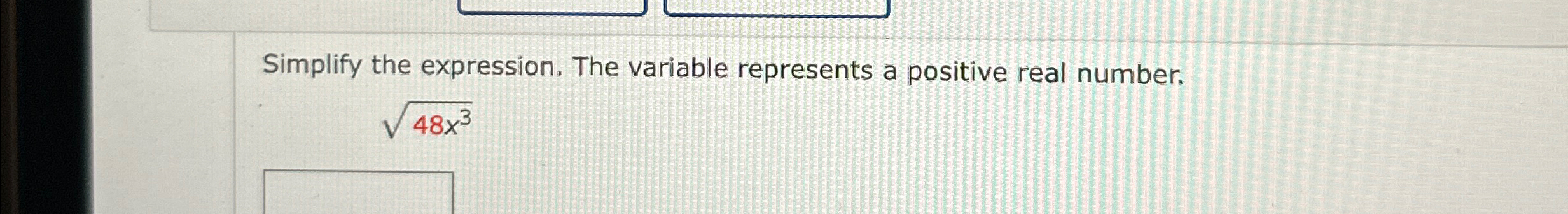 Solved Simplify the expression. The variable represents a | Chegg.com