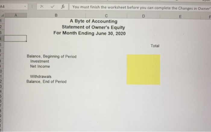 Solved A Byte Of Accounting Inc Worksheet For The Perio Chegg Com Solved A Byte Of Accounting Inc Worksheet For The Perio Chegg Com