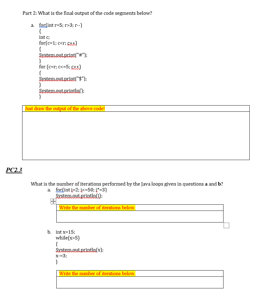 Solved Part 2:The code segment below removes all the a's | Chegg.com
