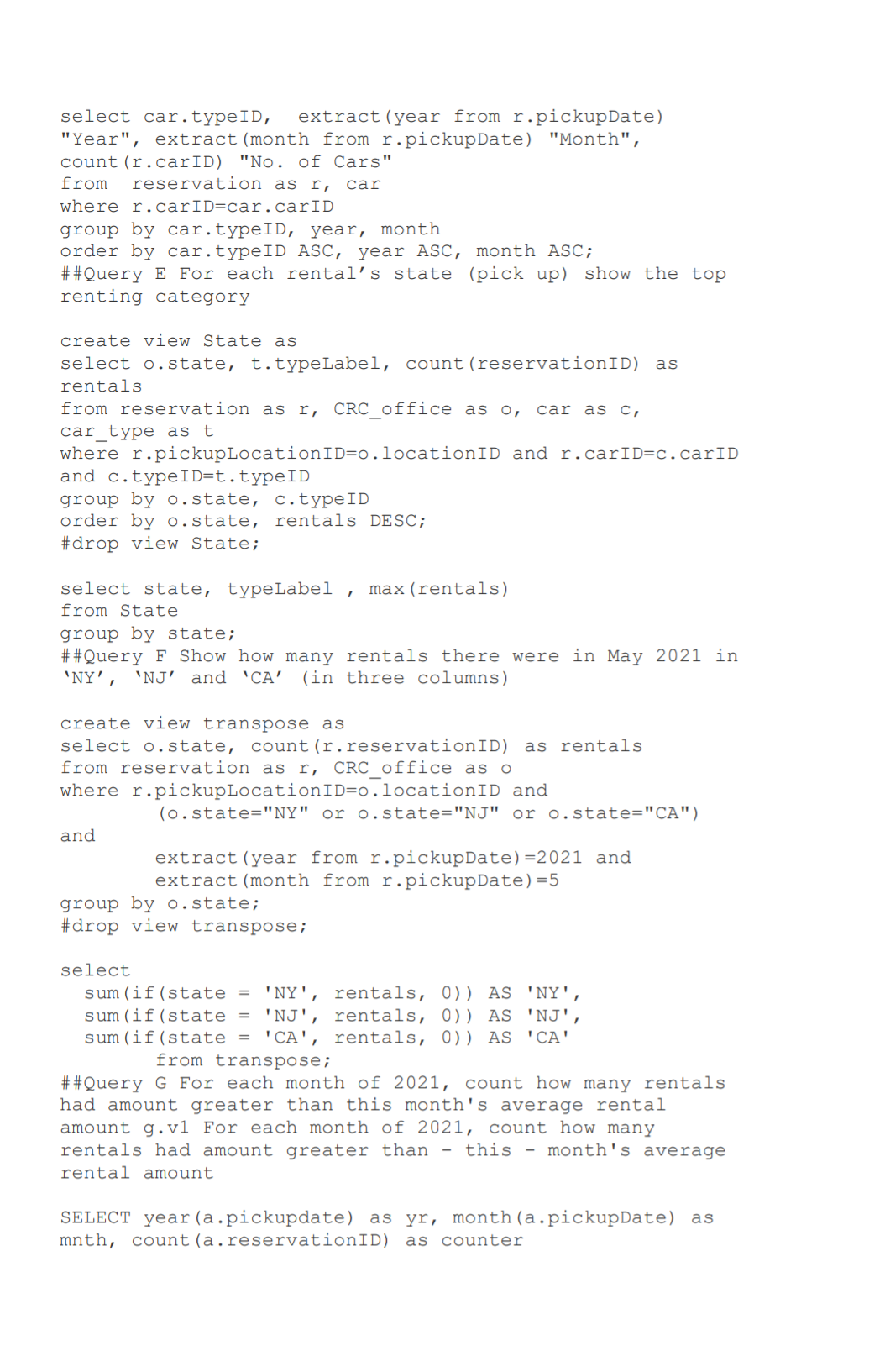 Solved car_type typeID VARCHAR(4) typeLabel VARCHAR(45) | Chegg.com