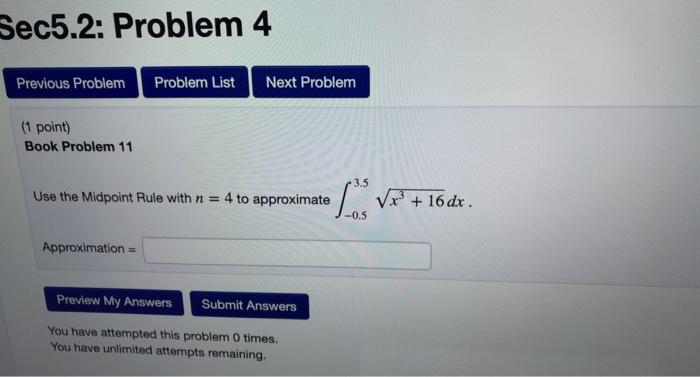 Solved Sec5.2: Problem 4 Previous Problem Problem List Next | Chegg.com