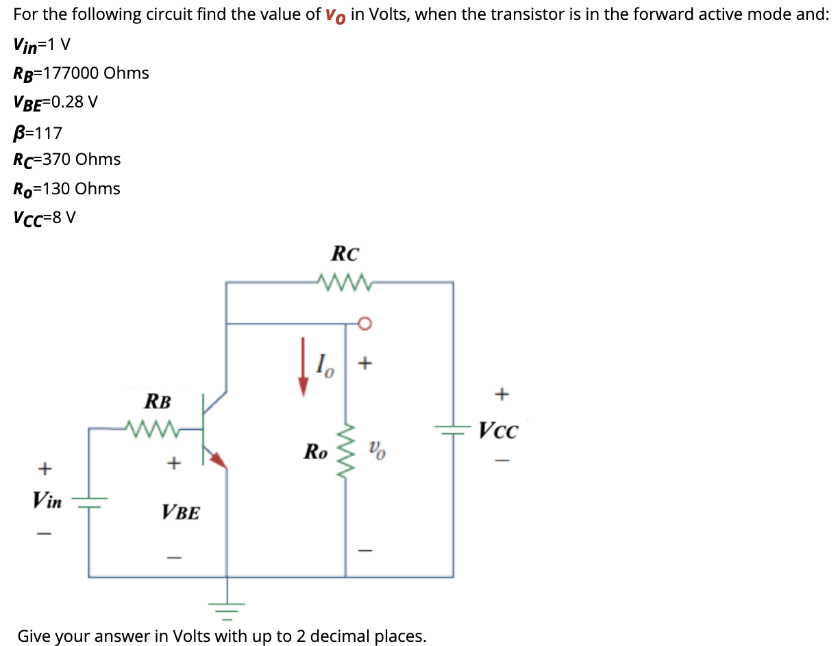 Solved For the following circuit find the value of V0 in | Chegg.com