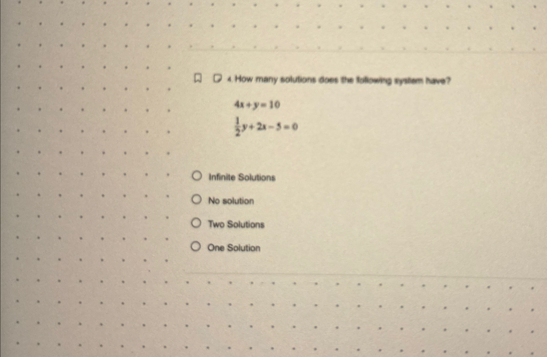 Solved How many solutions aoes the tolowerg syshem | Chegg.com