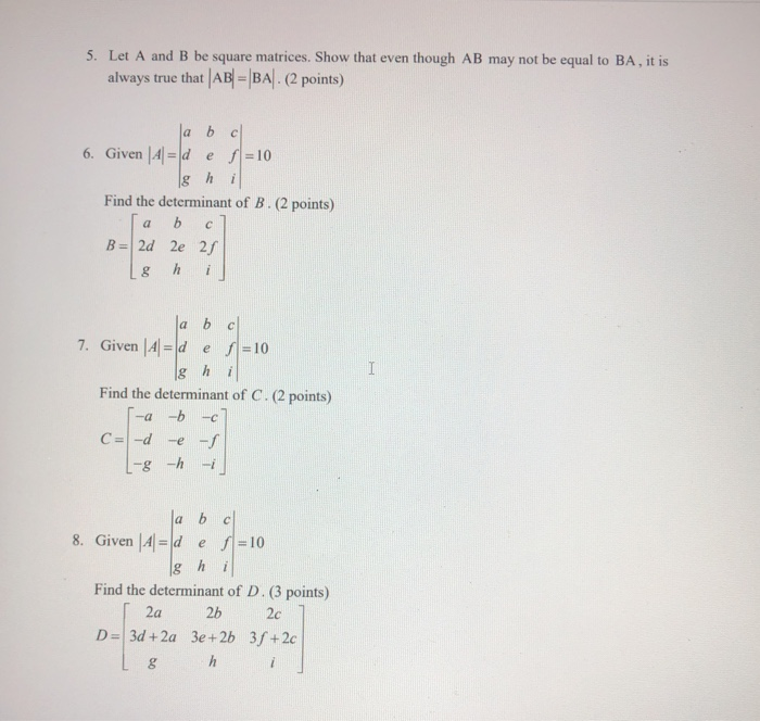 Solved 5 Let A And B Be Square Matrices Show That Even