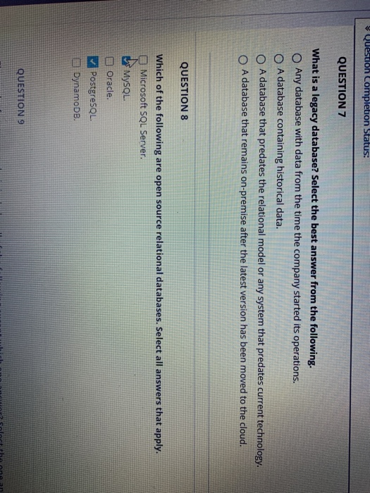 Solved Quesuon Completion Status: QUESTION 7 What is a | Chegg.com