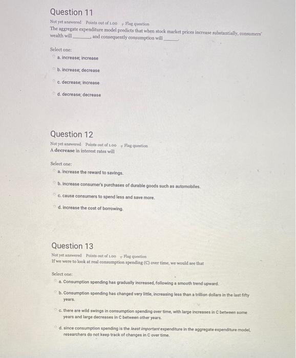 Solved Question 11 Not yet answered Points out of 1.00 Hag | Chegg.com
