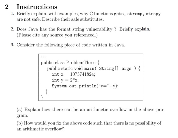 Solved 2 Instructions 1. Briefly explain, with examples, why