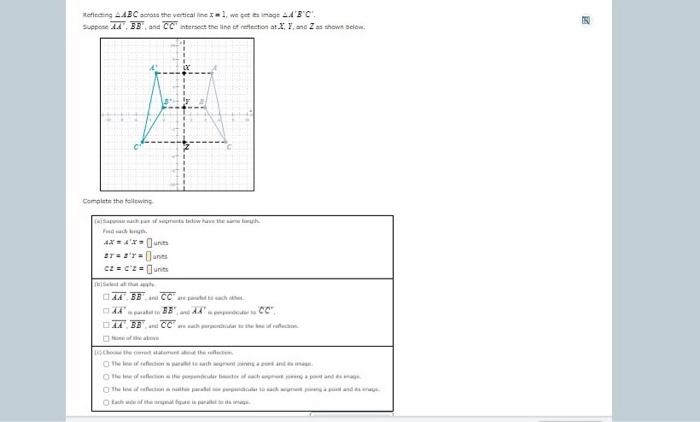 Solved Refleming A.ABC across the vertical line I1, we get | Chegg.com