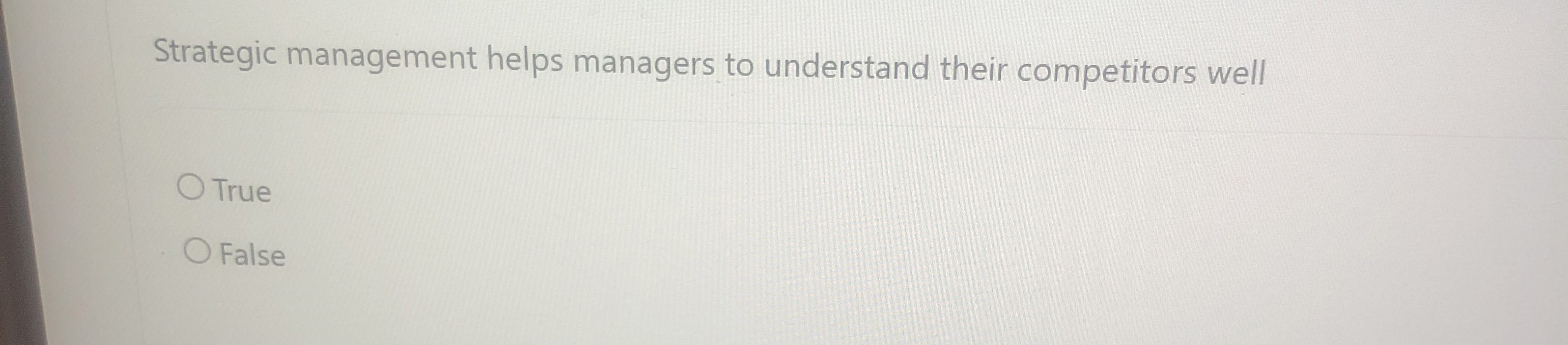 Solved Strategic management helps managers to understand | Chegg.com