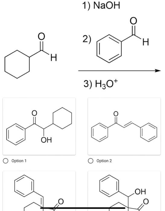 Solved 1) NaOH 2) 3) H3O+Option 1 Option 2 Option 3 Option 4 | Chegg.com