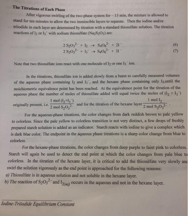 Balanced Equation For The Titration Reaction In The | Chegg.com