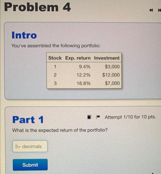 Solved Problem 4 Intro You've Assembled The Following | Chegg.com