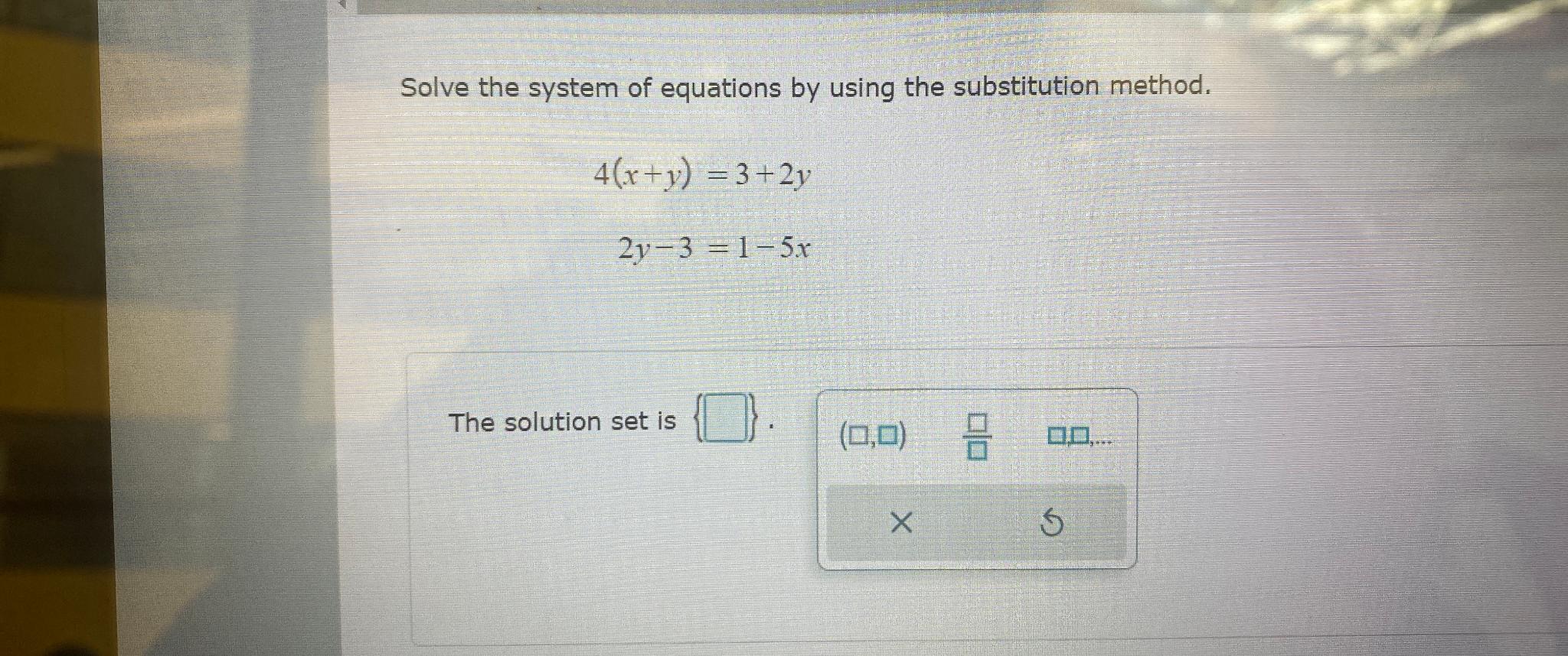 Solved Solve the system of equations by using the | Chegg.com