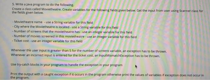 Solved S. Write a Java program to do the following. Create a | Chegg.com