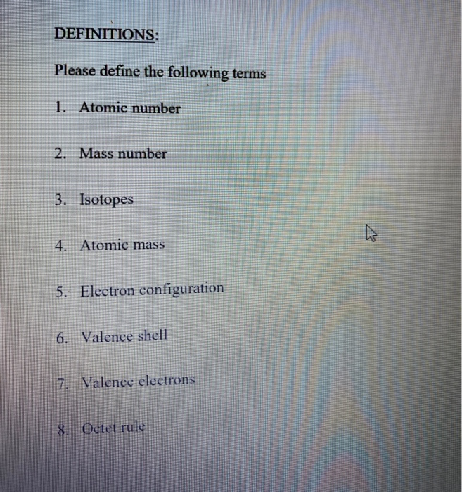 define the following terms atomic mass number