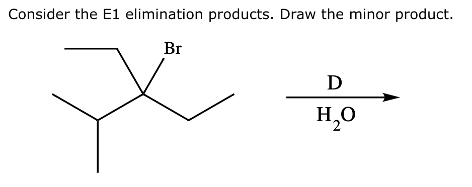 Solved Consider the E1 ﻿elimination products. Draw the minor | Chegg.com