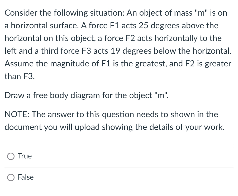 Solved Consider the following situation: An object of mass | Chegg.com