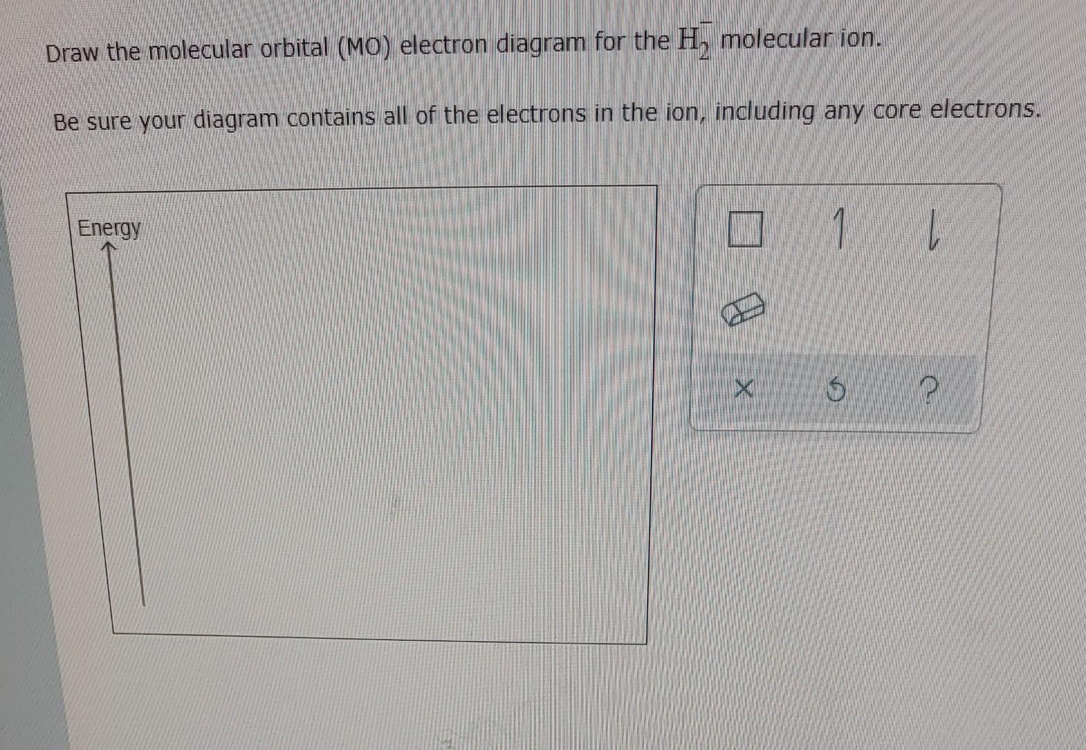 Solved Draw the molecular orbital (MO) electron diagram for | Chegg.com