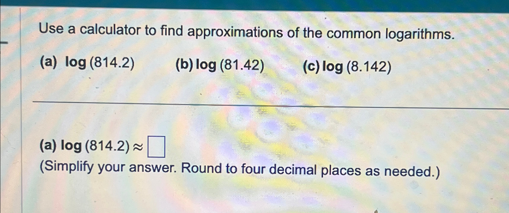 Solved Use a calculator to find approximations of the common | Chegg.com
