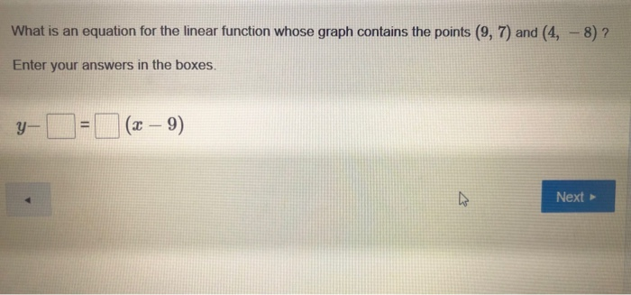 Solved What is an equation for the linear function whose | Chegg.com