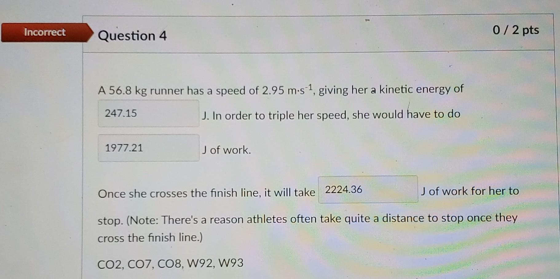 Solved Partial Question 1 0.67 / 2 pts An athlete bench | Chegg.com