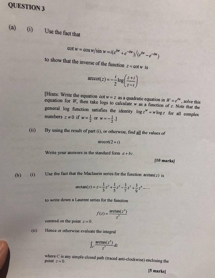 Solved (a) Write The Following Complex Numbers In The | Chegg.com