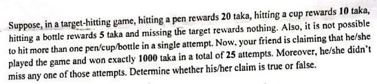 Hit The Target Riddle Answer Solved Suppose, in a target-hitting game, hitting a pen | Chegg.com