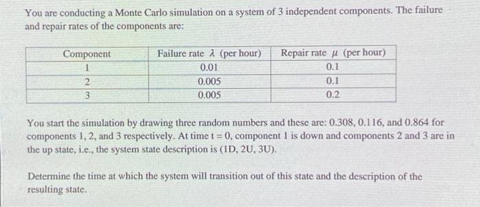 3 You Are Conducting A Monte Carlo Simulation To Chegg Com