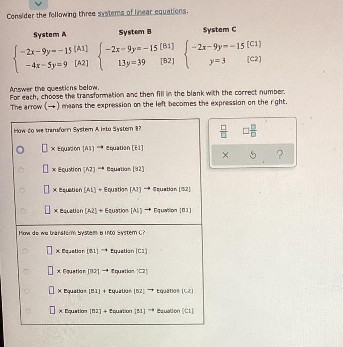 Solved Consider The Following Three Systems Of Linear | Chegg.com