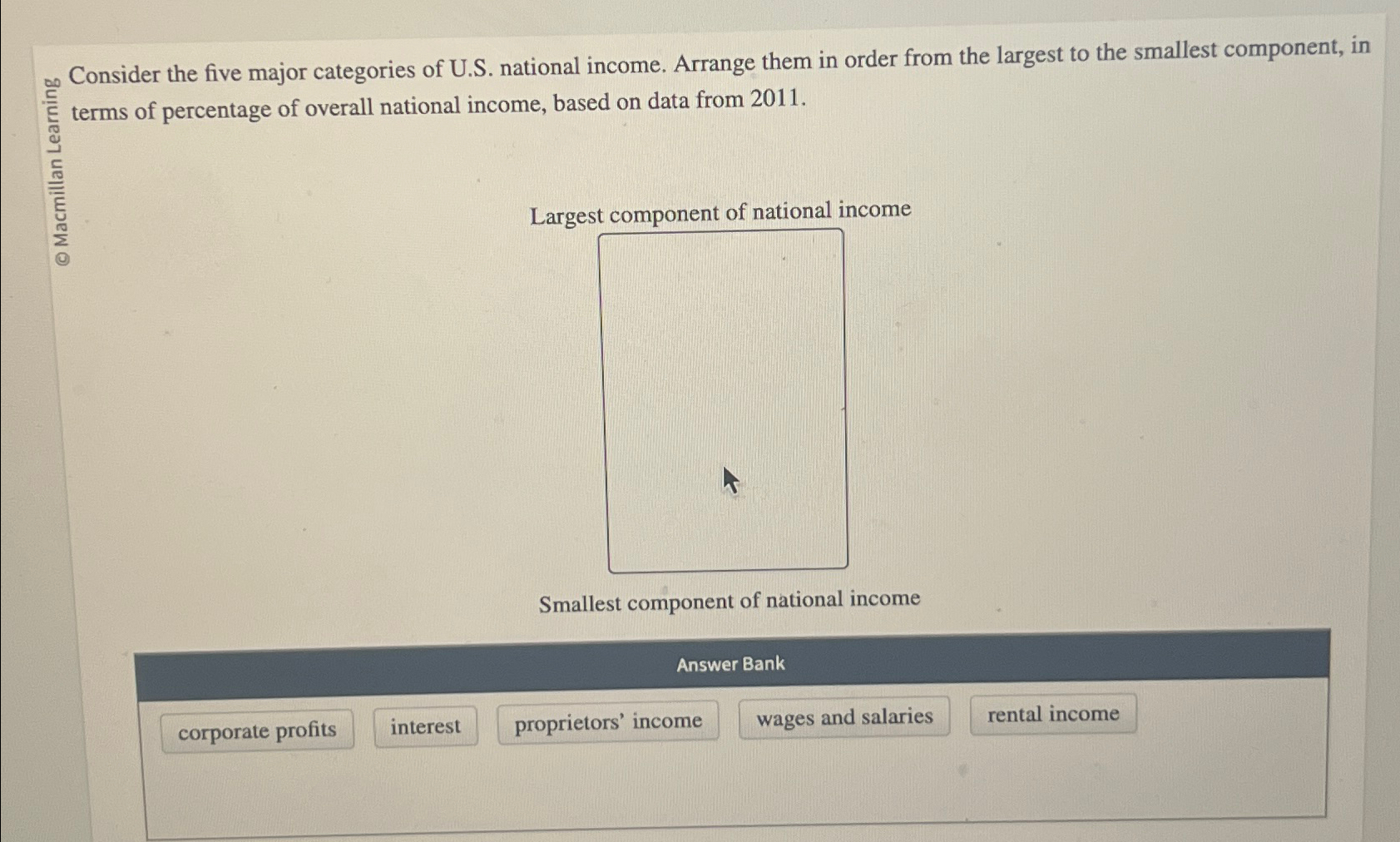 Solved a Consider the five major categories of U.S. | Chegg.com