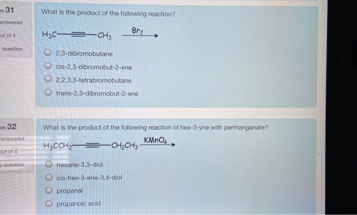 Solved n 31 answered What is the product of the following | Chegg.com